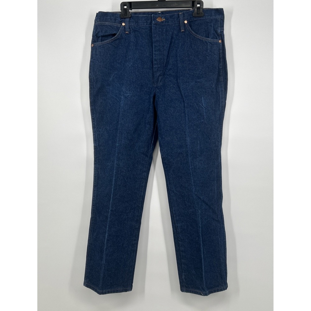 Wrangler Men's 38x31 Retro Slim Boot Cut Blue Denim Jeans Western Cowboy